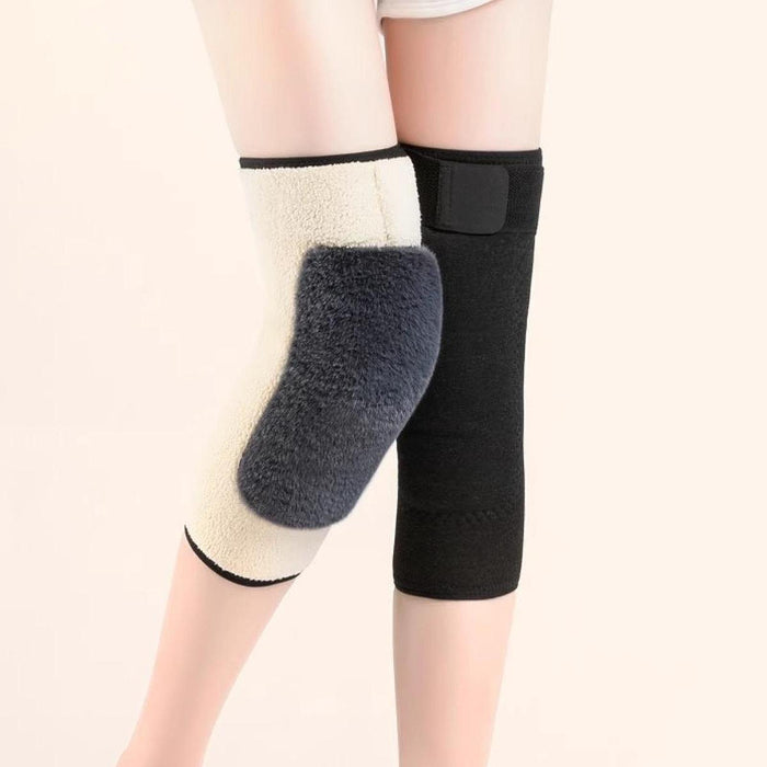 Winter Knee Warmers Plush Fleece Lined Non Slip Autumn Winter Warm Knee Pads 35cm