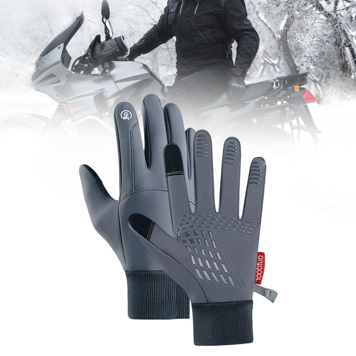 Winter Warm Gloves Skiing Gloves for Outdoor Activities Snowboarding Working M Gray