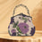 Handmade Bead Embroidery Bag Female for Thanksgiving Commuting Birthday Gift Purple