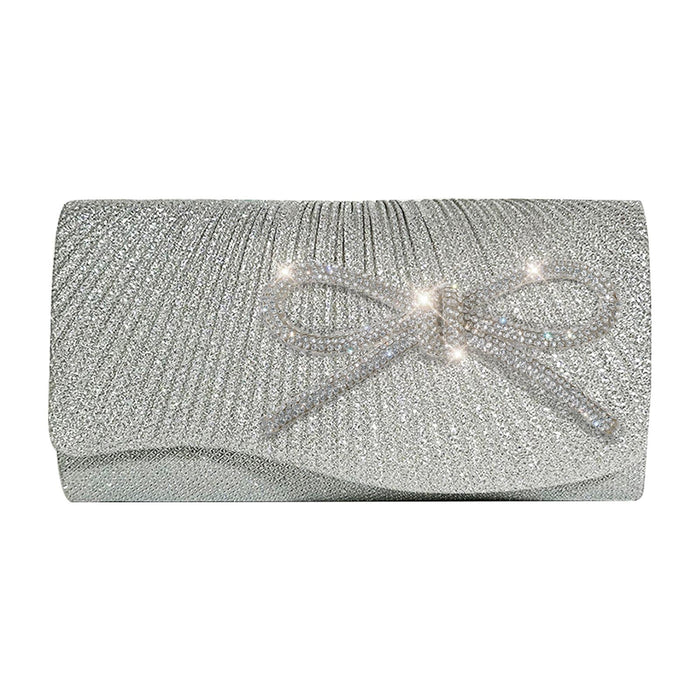 Clutch Purse for Women Tote Purse Glitter Rhinestone Purse Women Evening Bag Silver