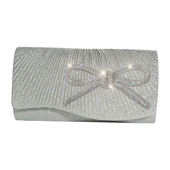 Clutch Purse for Women Tote Purse Glitter Rhinestone Purse Women Evening Bag Silver