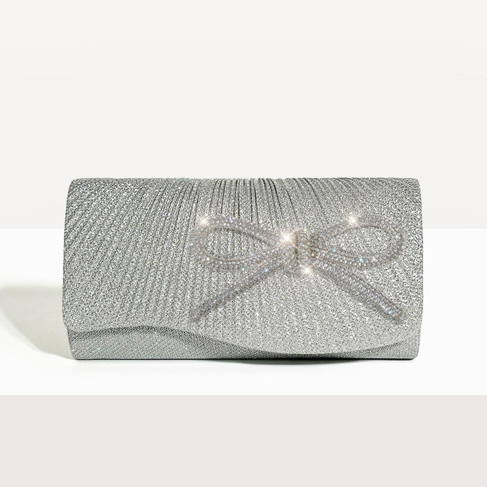 Clutch Purse for Women Tote Purse Glitter Rhinestone Purse Women Evening Bag Silver