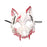 Halloween Wolf Mask Creepy Animal Cosplay for Nightclub Festival Fancy Dress White