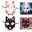 Halloween Wolf Mask Creepy Animal Cosplay for Nightclub Festival Fancy Dress White