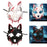 Halloween Wolf Mask Creepy Animal Cosplay for Nightclub Festival Fancy Dress White