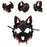 Halloween Wolf Mask Creepy Animal Cosplay for Nightclub Festival Fancy Dress Black