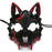 Halloween Wolf Mask Creepy Animal Cosplay for Nightclub Festival Fancy Dress Black