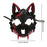 Halloween Wolf Mask Creepy Animal Cosplay for Nightclub Festival Fancy Dress Black