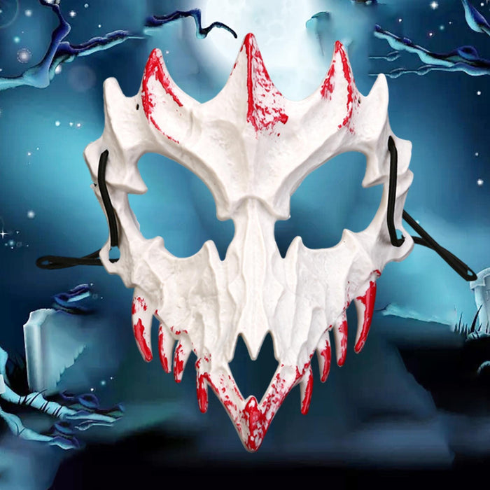 Halloween Skull Mask Creative Face Mask for Role Playing Night Club Festival White