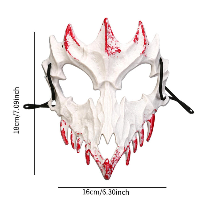 Halloween Skull Mask Creative Face Mask for Role Playing Night Club Festival White