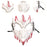 Halloween Skull Mask Creative Face Mask for Role Playing Night Club Festival White