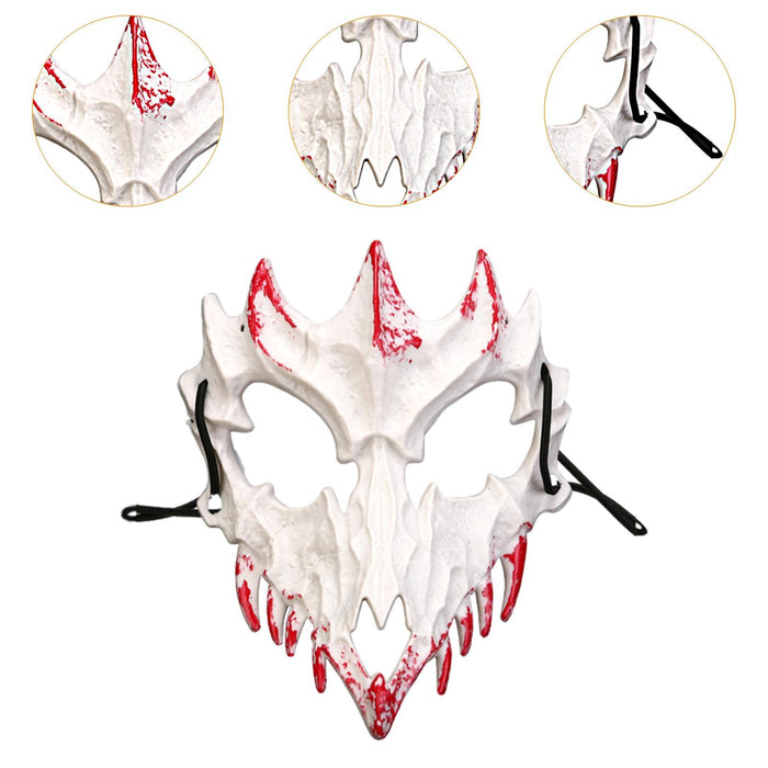 Halloween Skull Mask Creative Face Mask for Role Playing Night Club Festival White