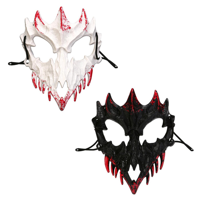 Halloween Skull Mask Creative Face Mask for Role Playing Night Club Festival White