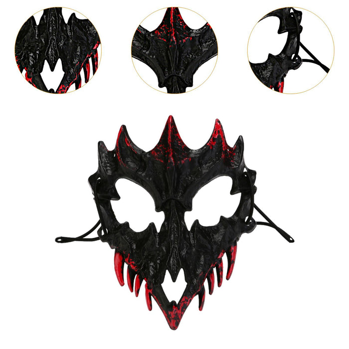 Halloween Skull Mask Creative Face Mask for Role Playing Night Club Festival Black