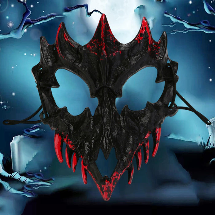 Halloween Skull Mask Creative Face Mask for Role Playing Night Club Festival Black