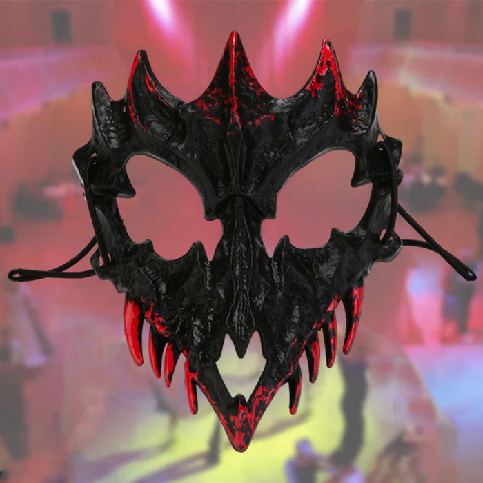 Halloween Skull Mask Creative Face Mask for Role Playing Night Club Festival Black