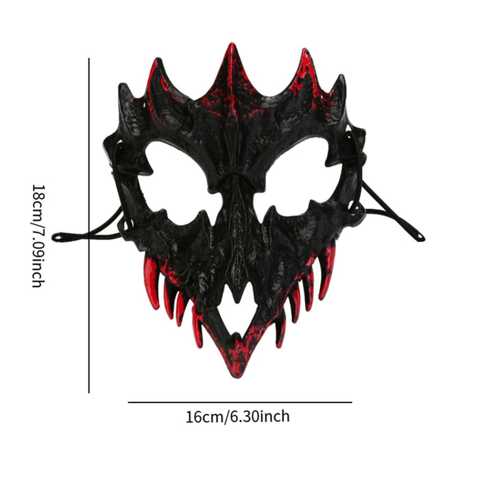 Halloween Skull Mask Creative Face Mask for Role Playing Night Club Festival Black