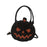 Pumpkin Crossbody Bag Funny Creative Novelty Halloween Themed Top Handle Bag Black Orange