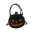 Pumpkin Crossbody Bag Funny Creative Novelty Halloween Themed Top Handle Bag Black Orange