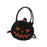 Pumpkin Crossbody Bag Funny Creative Novelty Halloween Themed Top Handle Bag Black Orange