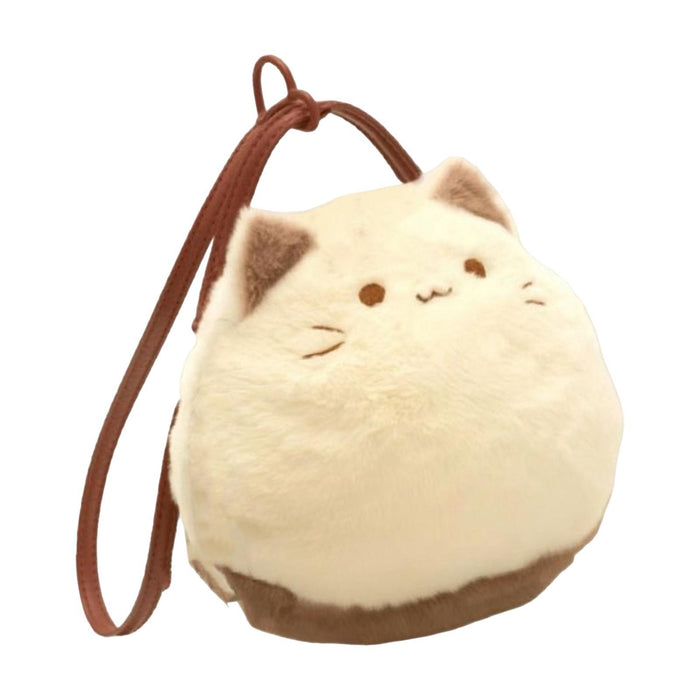 Cute Cat Plush Bag Stylish Funny Change Purse Gift Stuffed Toy Crossbody Bag Style C