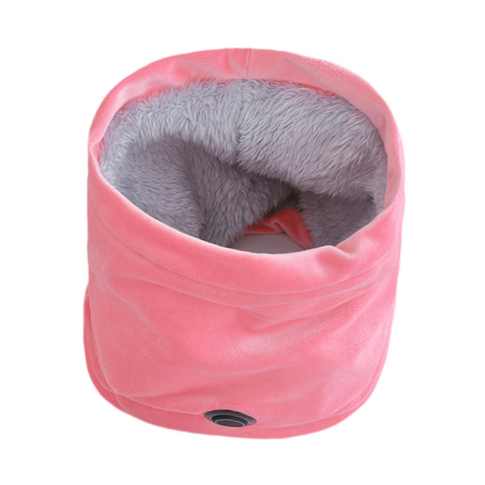 Heated Scarf Soft Warm Electric Heating Neck Wrap for Walking Travel Outdoor Pink