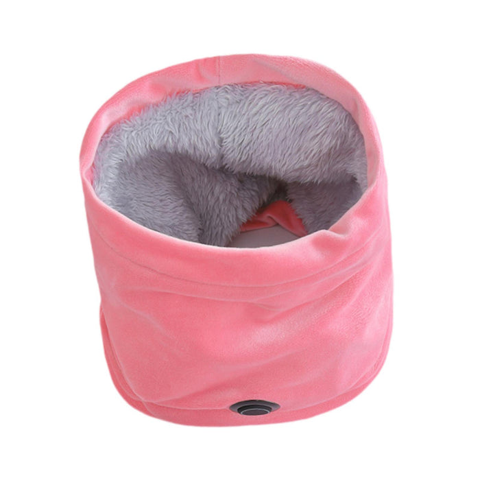 Heated Scarf Soft Warm Electric Heating Neck Wrap for Walking Travel Outdoor Pink