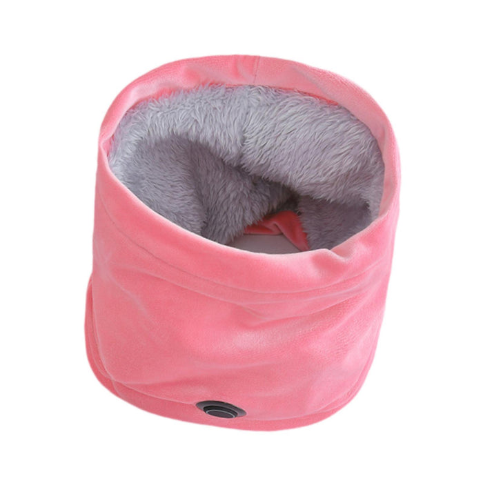 Heated Scarf Soft Warm Electric Heating Neck Wrap for Walking Travel Outdoor Pink