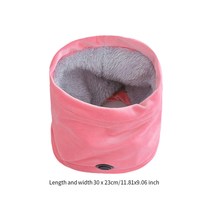 Heated Scarf Soft Warm Electric Heating Neck Wrap for Walking Travel Outdoor Pink