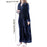 Wearable Blanket Sweatshirt Long Zipper Front Nightgown Thick Onesie Pajamas Women L Blue