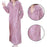 Wearable Blanket Sweatshirt Long Zipper Front Nightgown Thick Onesie Pajamas Women Purple XL