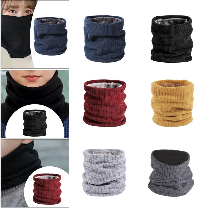 Winter Neck Warmer Gaiter Soft Neck Scarves for Running Cold Weather Cycling Navy