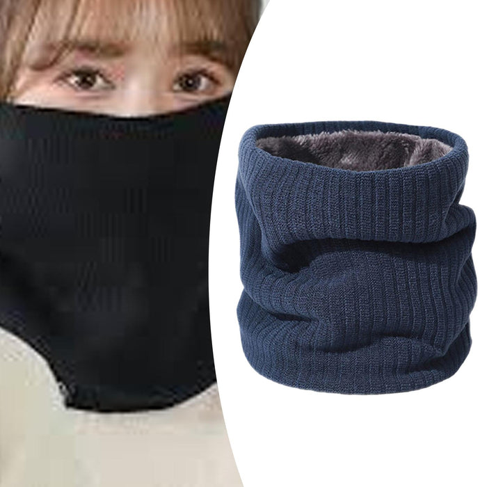 Winter Neck Warmer Gaiter Soft Neck Scarves for Running Cold Weather Cycling Navy