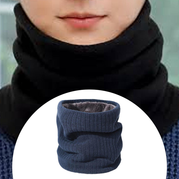 Winter Neck Warmer Gaiter Soft Neck Scarves for Running Cold Weather Cycling Navy