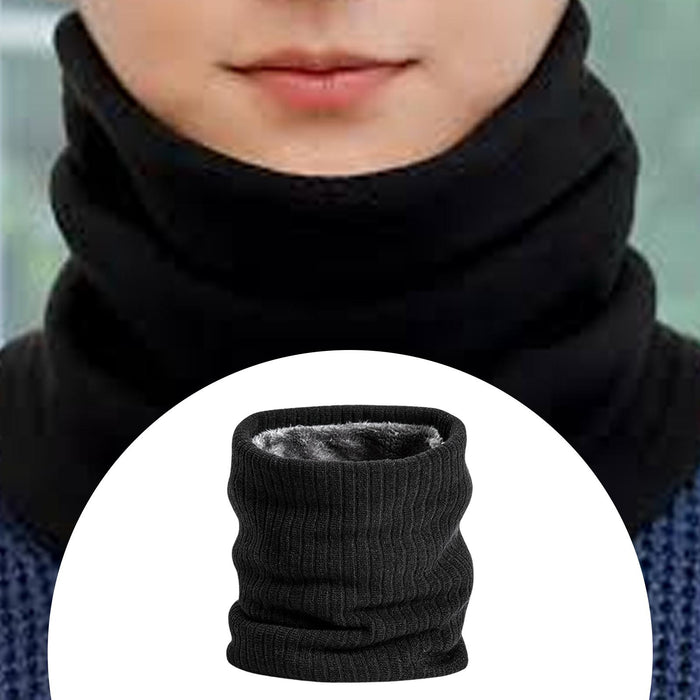 Winter Neck Warmer Gaiter Soft Neck Scarves for Running Cold Weather Cycling Black