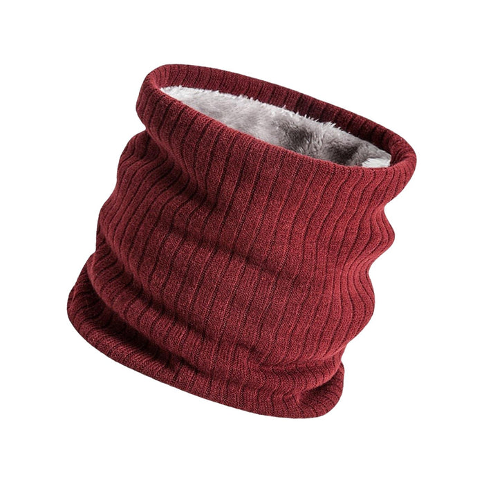 Winter Neck Warmer Gaiter Soft Neck Scarves for Running Cold Weather Cycling Dark Red