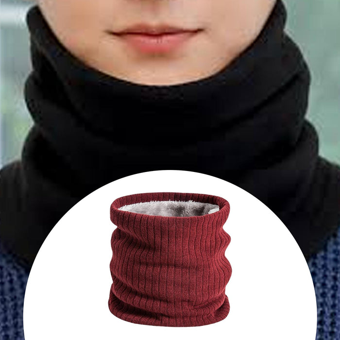 Winter Neck Warmer Gaiter Soft Neck Scarves for Running Cold Weather Cycling Dark Red