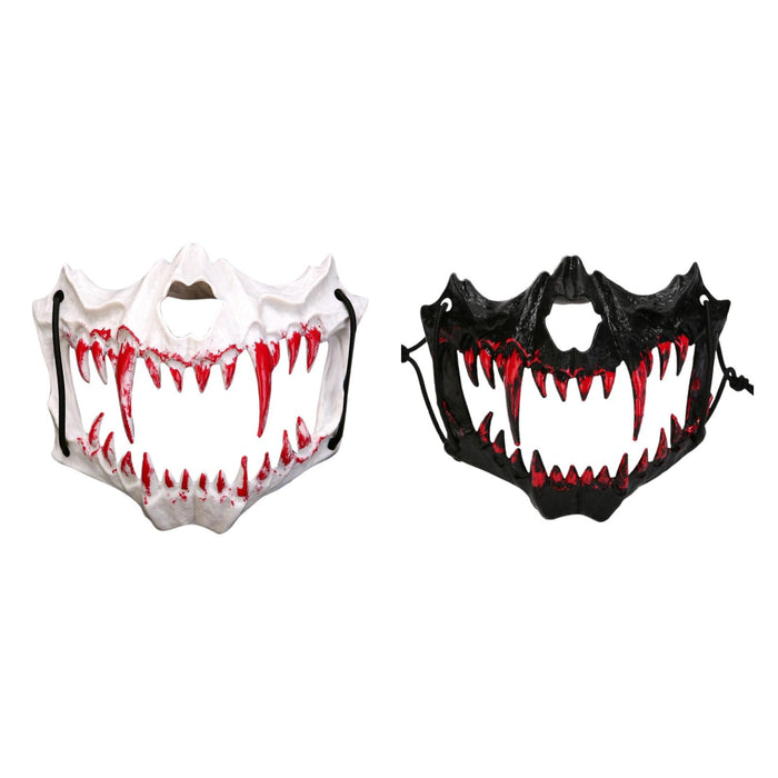 Halloween Mask Animal Skeleton Scary Mask for Night Club Carnival for Adults White