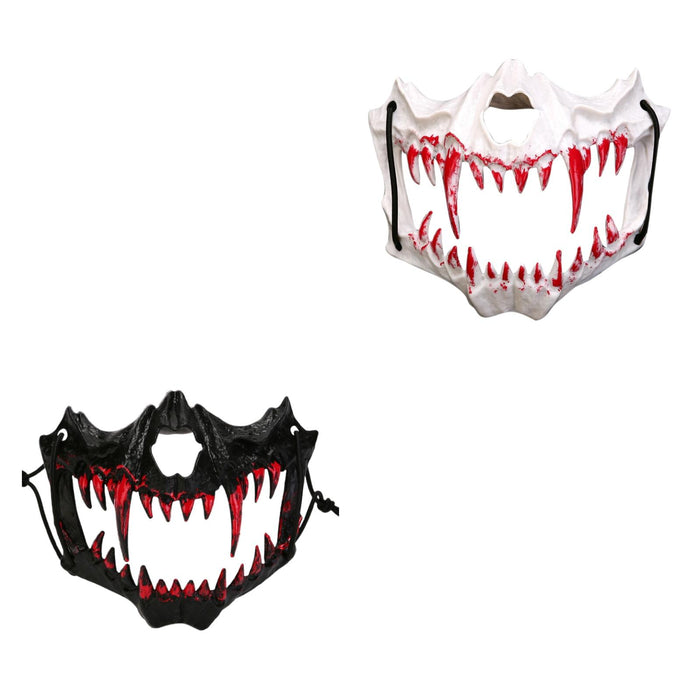 Halloween Mask Animal Skeleton Scary Mask for Night Club Carnival for Adults White