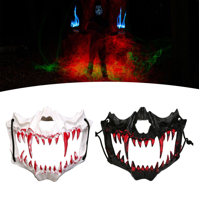 Halloween Mask Animal Skeleton Scary Mask for Night Club Carnival for Adults White