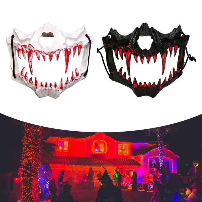 Halloween Mask Animal Skeleton Scary Mask for Night Club Carnival for Adults White