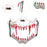 Halloween Mask Animal Skeleton Scary Mask for Night Club Carnival for Adults White