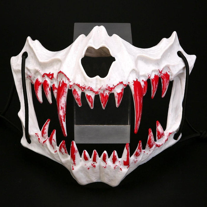 Halloween Mask Animal Skeleton Scary Mask for Night Club Carnival for Adults White