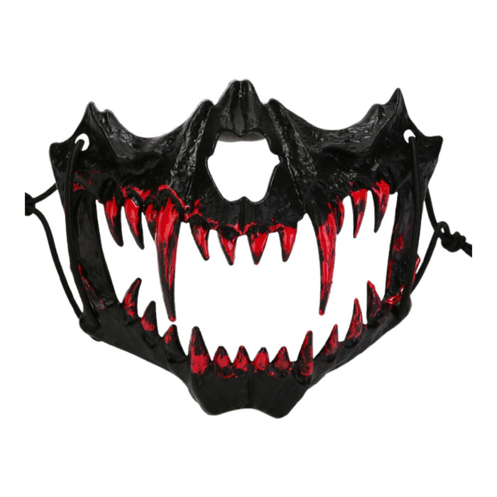 Halloween Mask Animal Skeleton Scary Mask for Night Club Carnival for Adults Black