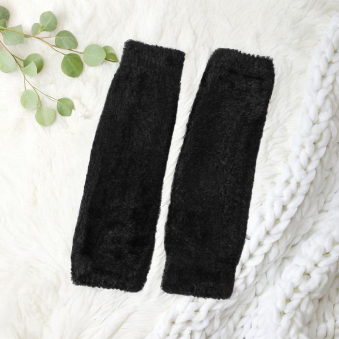 Winter Warm Fingerless Gloves Winter Mittens for Running Cold Weather Sports Black