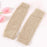 Winter Warm Fingerless Gloves Winter Mittens for Running Cold Weather Sports Beige