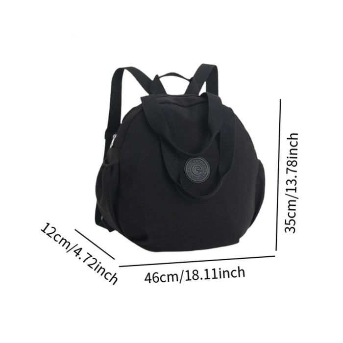 Multifunctional Backpack Trendy Travel Daypack for Holidays Commuting Hiking Solid Black 46x35x12