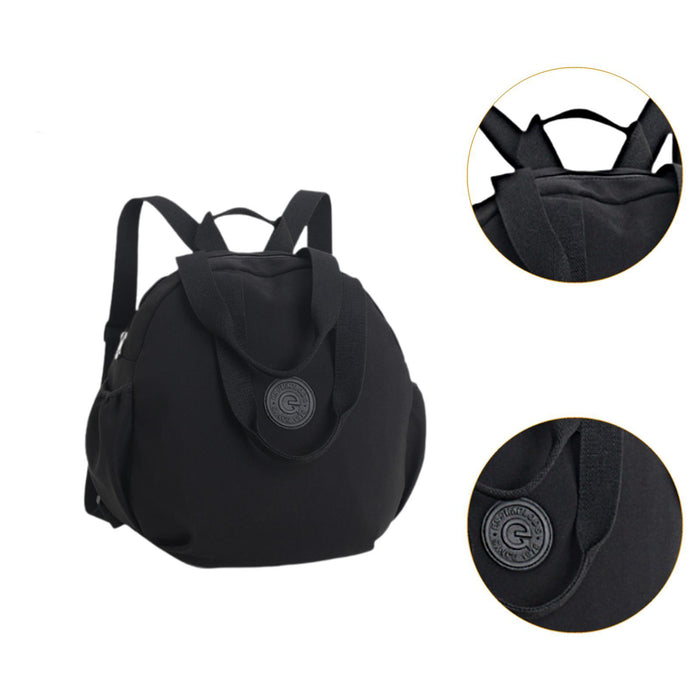 Multifunctional Backpack Trendy Travel Daypack for Holidays Commuting Hiking Solid Black 46x35x12