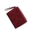 Small Wallet PU Leather Zipper Closure Heart Embroidered Trifold Card Wallet Red