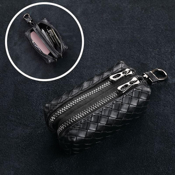 Small Purse Wallet Car Key Fob Case Versatile for Birthday Gift Street Trips Black